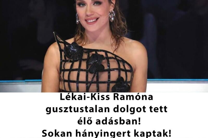 Lékai-Kiss Ramóna gusztustalan dolgot tett élő adásban! Sokan hányingert kaptak!