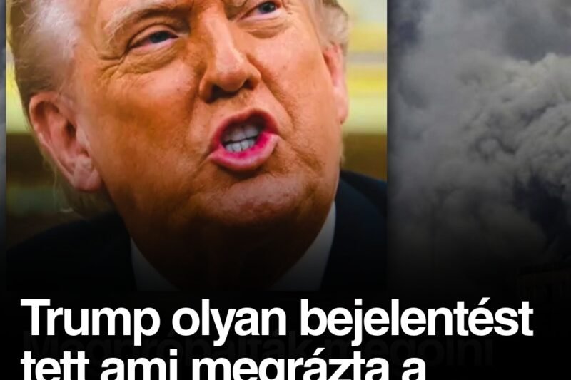 Trump olyan bejelentést tett ami megrázta a világot, ezt nem láttuk jönni