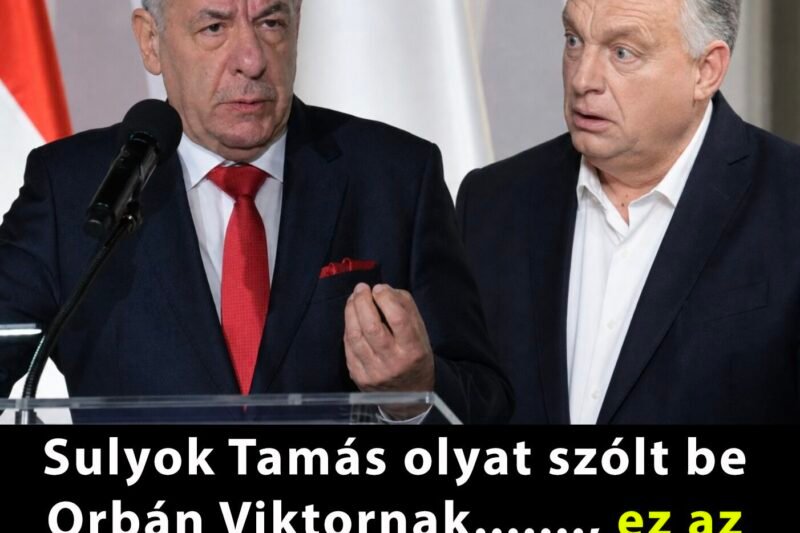 Sulyok Tamás olyat szólt be Orbán Viktornak……., ez az eddigi legkeményebb kritika !