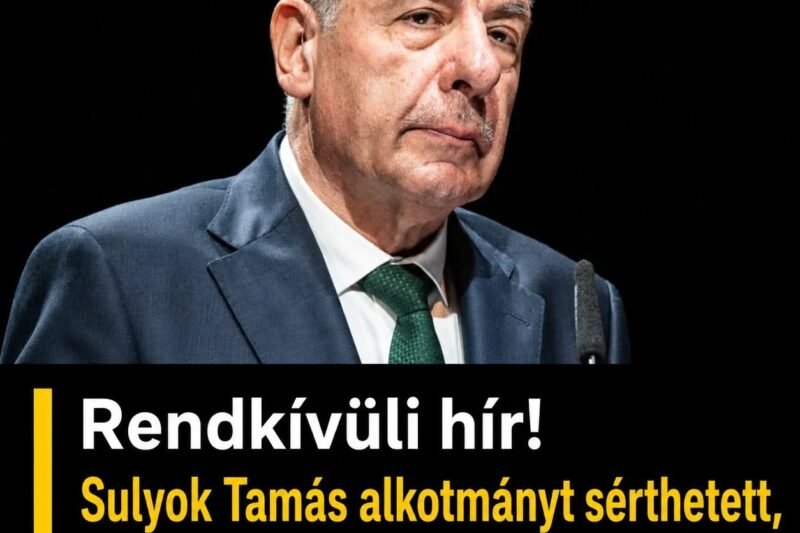 Rendkívüli hír! Sulyok Tamás alkotmányt sérthetett, megkezdődik az eltávolítása