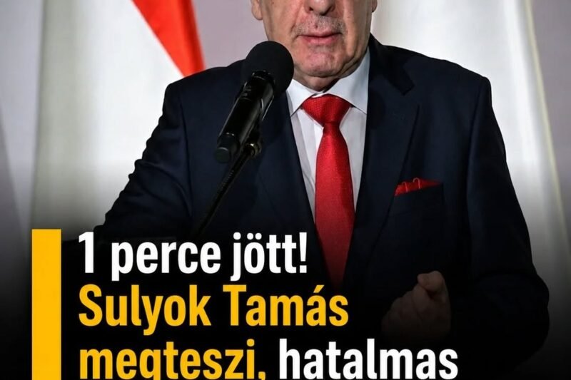 1 perce jött! Sulyok Tamás megteszi, hatalmas botrány készül Magyarországon!
