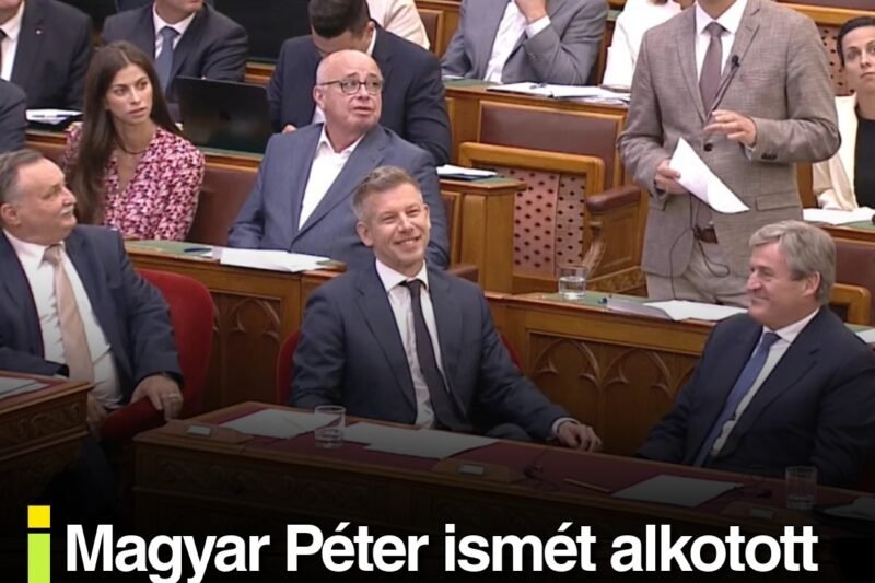 Magyar Péter ismét alkotott a Parlamentben: Beült Gulyás elé, széttrollkodta a Fidesz érveit