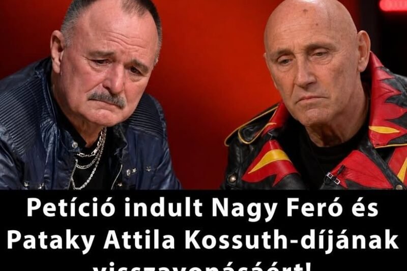 Petíció indult Nagy Feró és Pataky Attila Kossuth-díjának visszavonásáért! 👇𝐂𝐢𝐤𝐤 𝐚 𝐡𝐨𝐳𝐳𝐚́𝐬𝐳𝐨́𝐥𝐚́𝐬𝐨𝐤𝐧𝐚́𝐥!