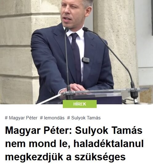 Magyar Péter: Sulyok Tamás nem mond le, haladéktalanul megkezdjük a szükséges eljárásokat