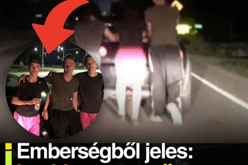 Emberségből jeles: lerobbant egy nő autója, három srác 8 kilométeren át hazatolta