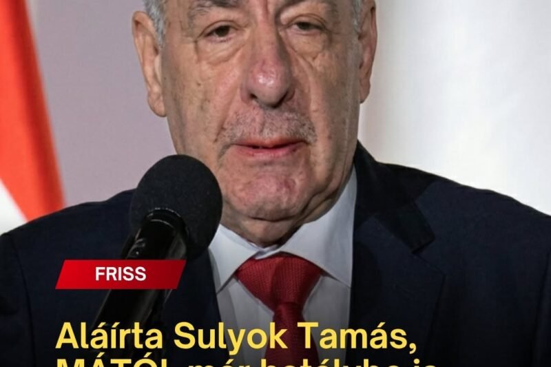 Sulyok Tamás aláírta: szerdától életbe lép a törvény