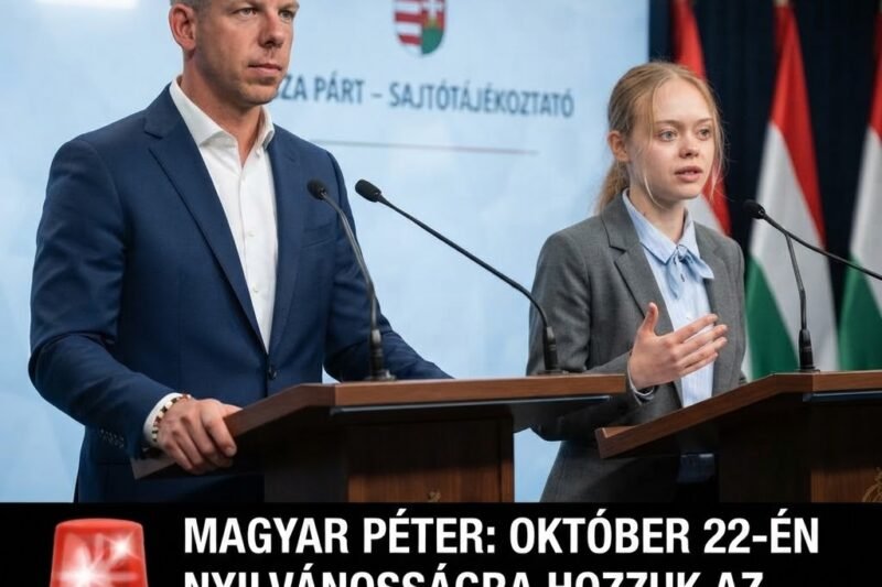 🚨 Magyar Péter: Október 22-én nyilvánosságra hozzuk az ügynökaktákat