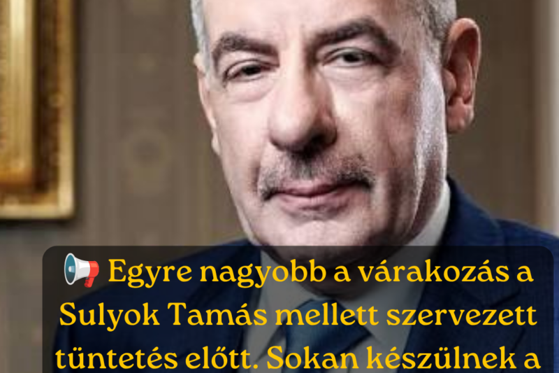 Soha nem látott tömeg lehet a Sulyok Tamásért szervezett tüntetésen