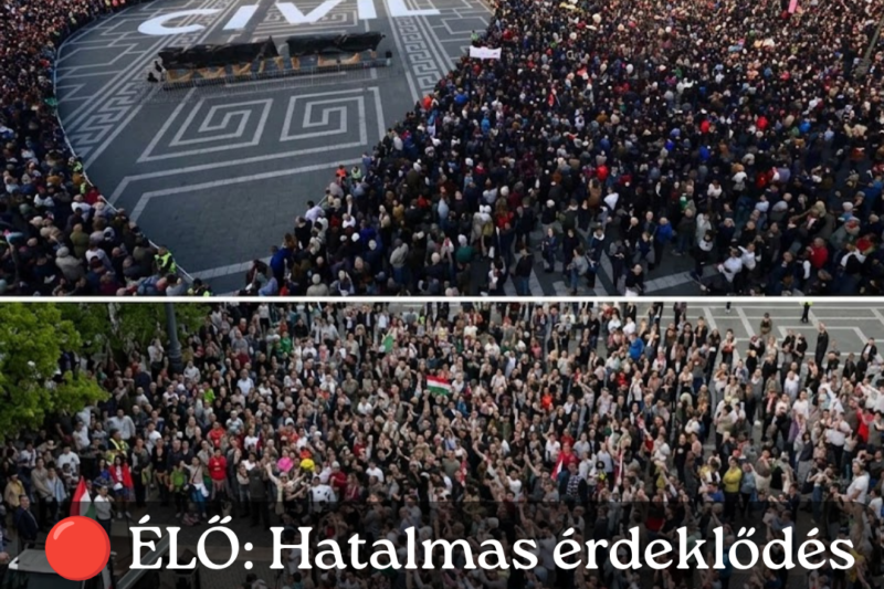 ÉLŐ! Soha nem látott, hatalmas tömeg gyűlik Budapesten!