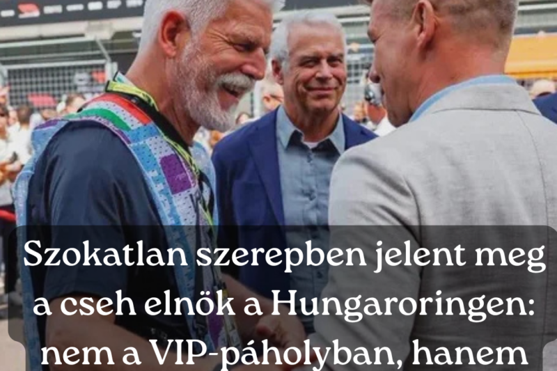 Nem díszvendég volt, fotós-mellényben bukkant fel a cseh elnök a Hungaroringen
