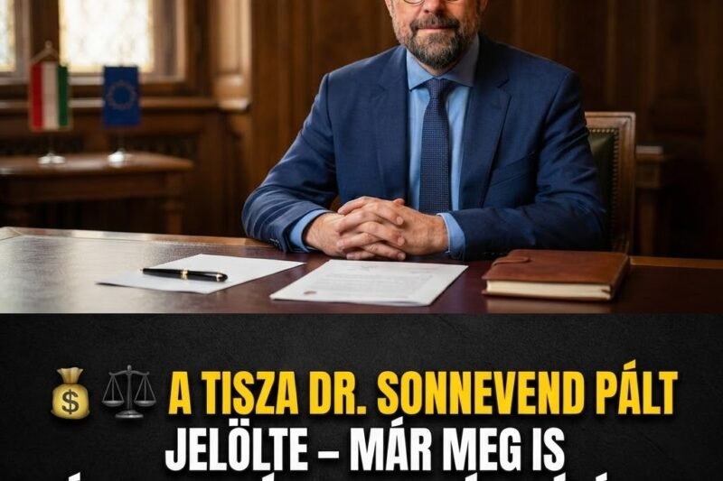 ⚖️ Alkotmánybírónak jelölte Dr. Sonnevend Pált a TISZA-frakció – később a parlament is megválasztotta