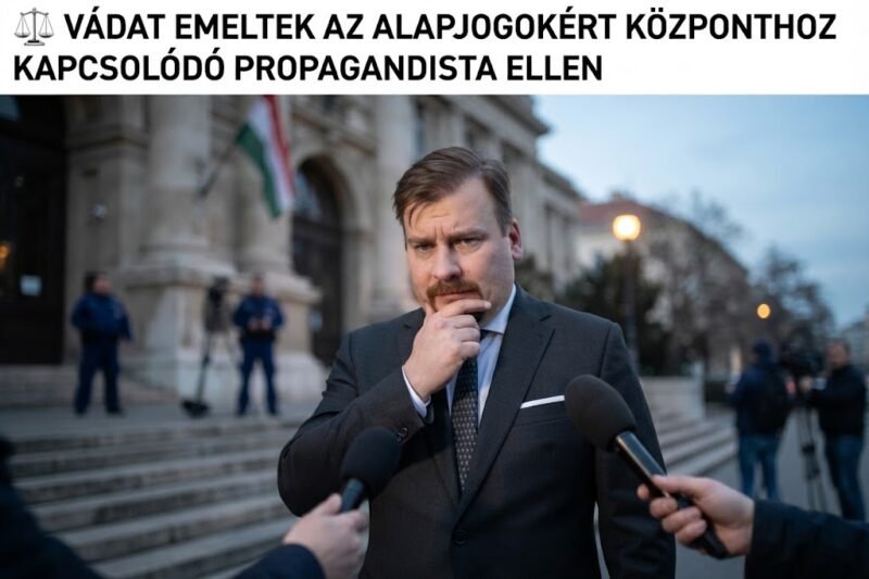 ⚖️ Vádat emeltek az Alapjogokért Központhoz kapcsolódó propagandista ellen – újabb jogi fordulat