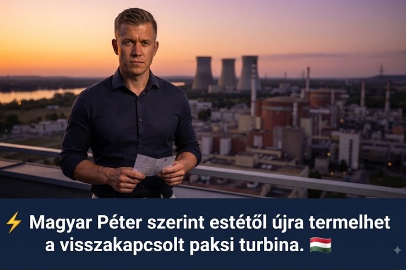 ⚡ Magyar Péter szerint estétől újra termelhet a visszakapcsolt paksi turbina. 🇭🇺