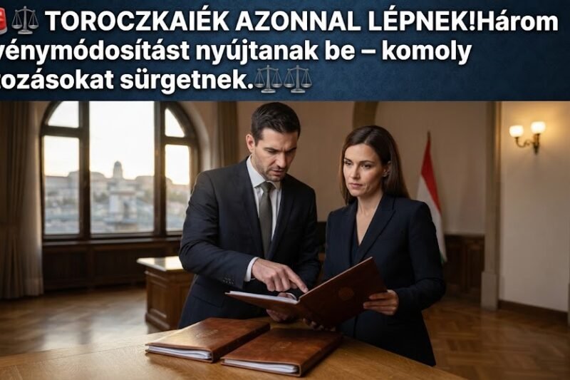 🚨 TOROCZKAIÉK AZONNAL LÉPNEK: HÁROM TÖRVÉNYMÓDOSÍTÁST NYÚJTANAK BE