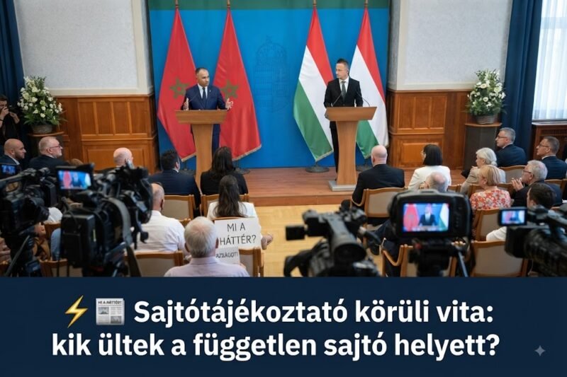 📰 Sajtótájékoztató körüli vita: kik ültek a független sajtó helyett?