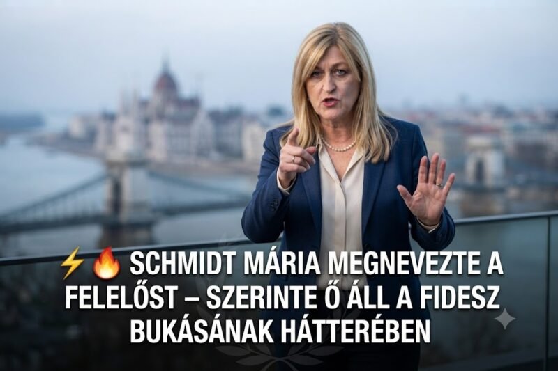 🔥 Schmidt Mária megnevezte, hogy ki a Fidesz bukásának igazi felelőse