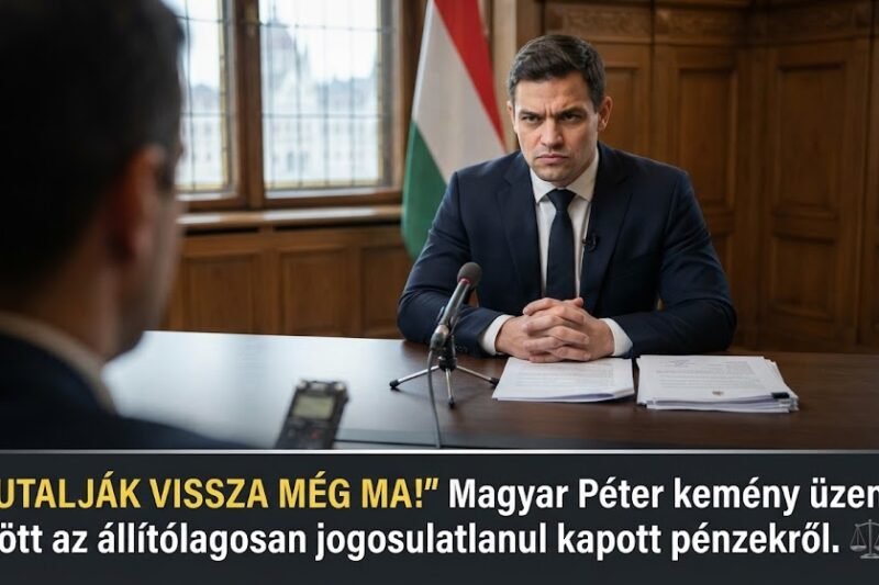 🚨 MAGYAR PÉTER: „A MAFFIATAG ÁLCIVILEK A JOGOSULATLANUL KAPOTT PÉNZEKET UTALJÁK VISSZA, MÉG MA!”